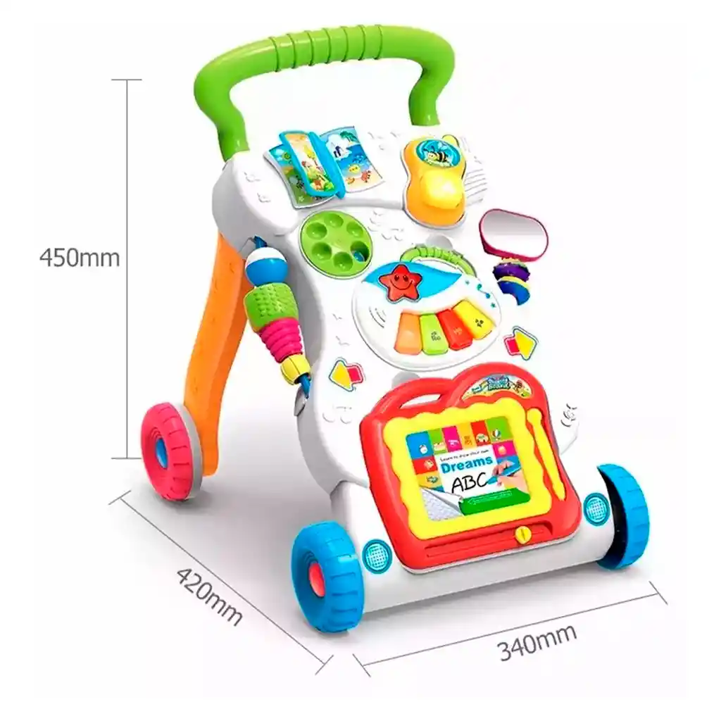 Caminador Musical Walker Didáctico Bebés Pilas Andador