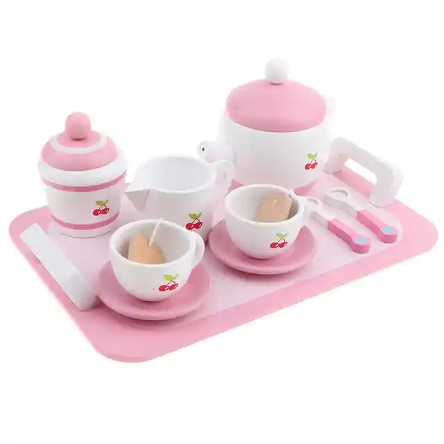 ✨️juego De Té De Madera Para Fiesta Para Niñas, Juego De Simulación, Juguetes De Desarrollo✨️