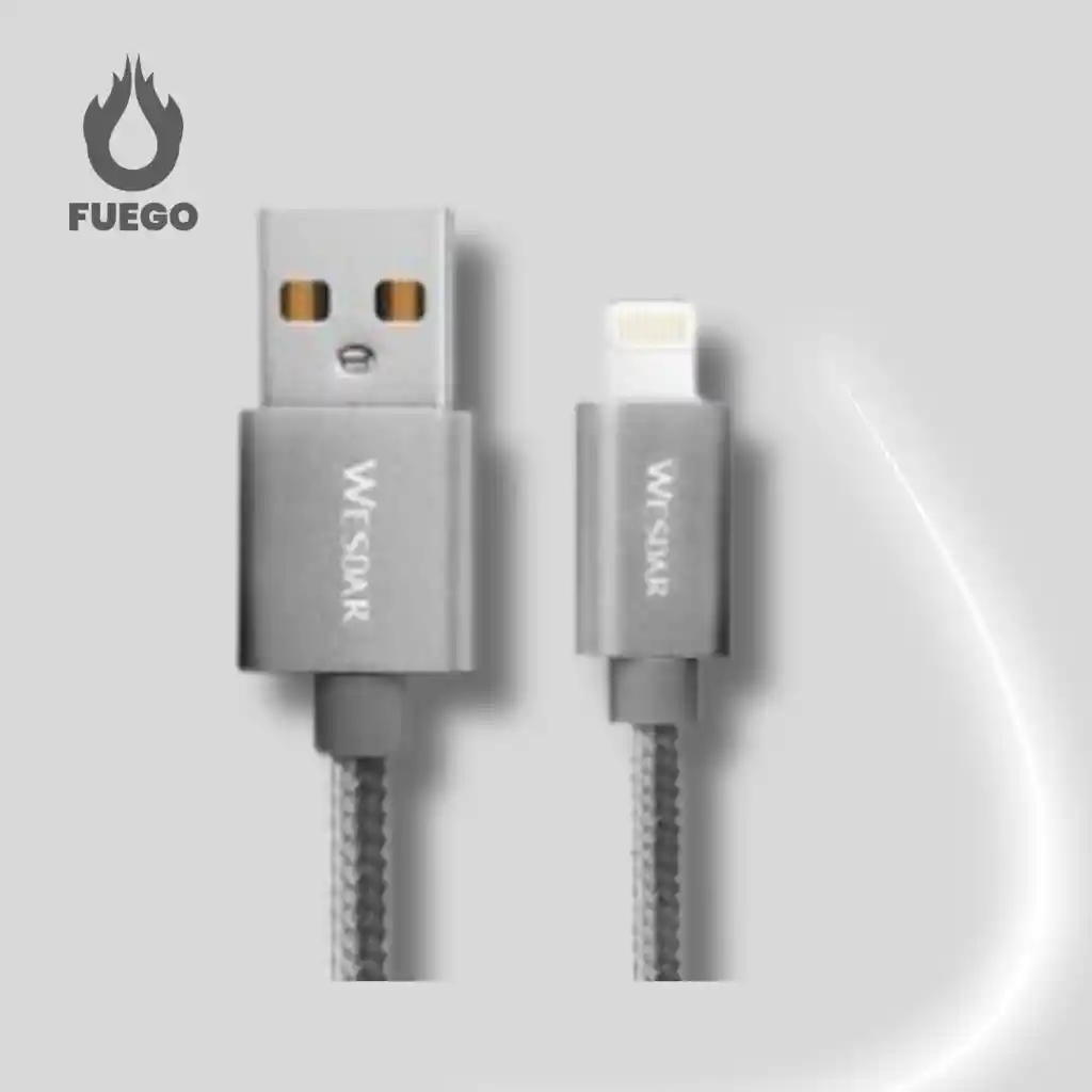 Cable Wesdar T38 Usb Lightning Blindado 1.2mtr