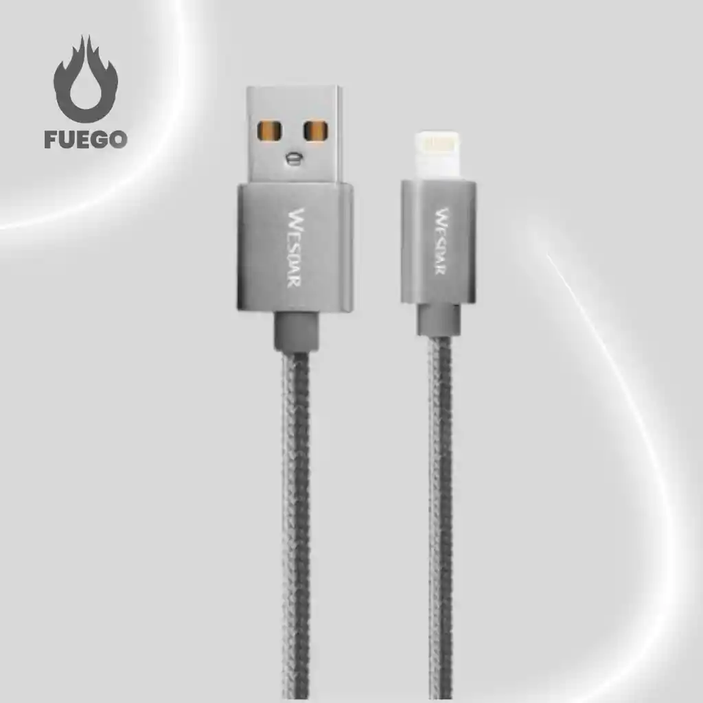 Cable Wesdar T38 Usb Lightning Blindado 1.2mtr