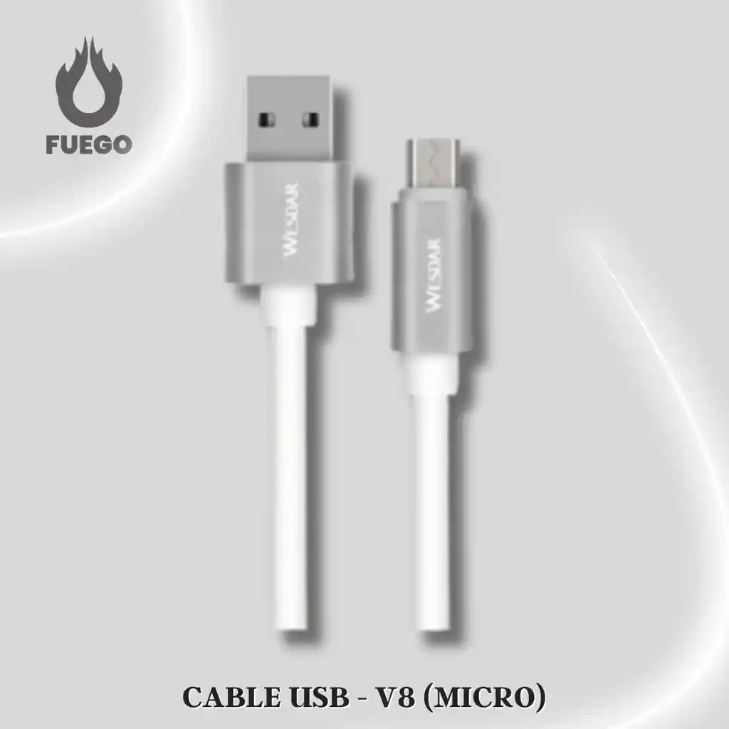 Cable Wesdar Bliendado T38 Usb - V8 (micro) 1.2mtr