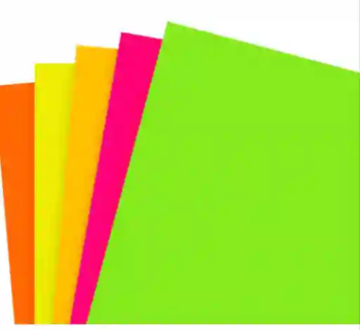 Cartulina 1/8 Fluorecente Paquete X7