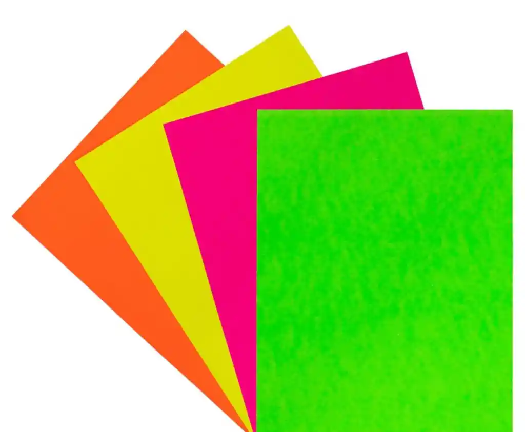 Cartulina 1/8 Fluorecente Paquete X7