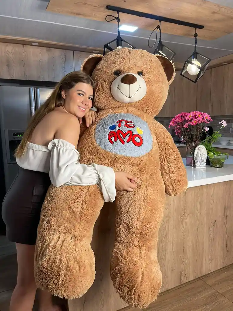 Hermoso Oso Con Letreto Patas Largas Gigante 160cm