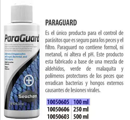 Paraguard 100ml Seachem Medicamento Peces Acuario