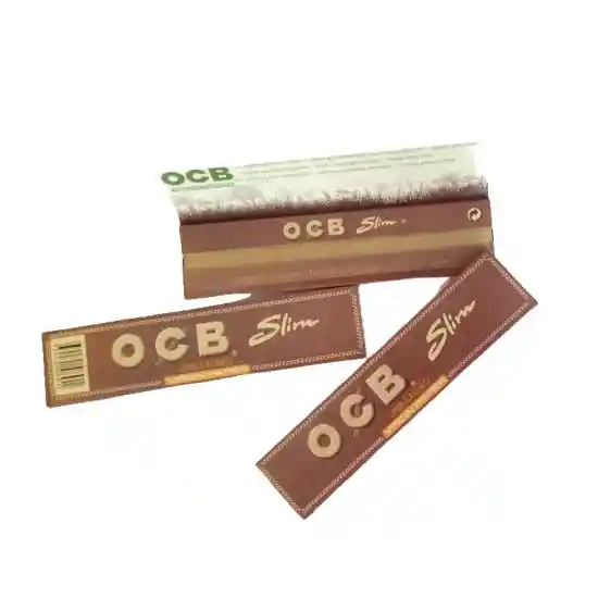 Papel De Fumar Cuero Ocb Virgin Slim King Size No Blanqueado