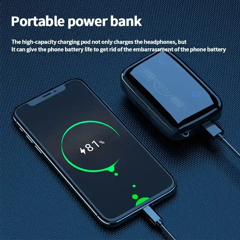 Audífonos Inalámbricos M19 Powerbank Y Linterna