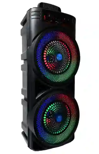 Torre Doble Bocina De 8.5" Con Micrófono Y Control