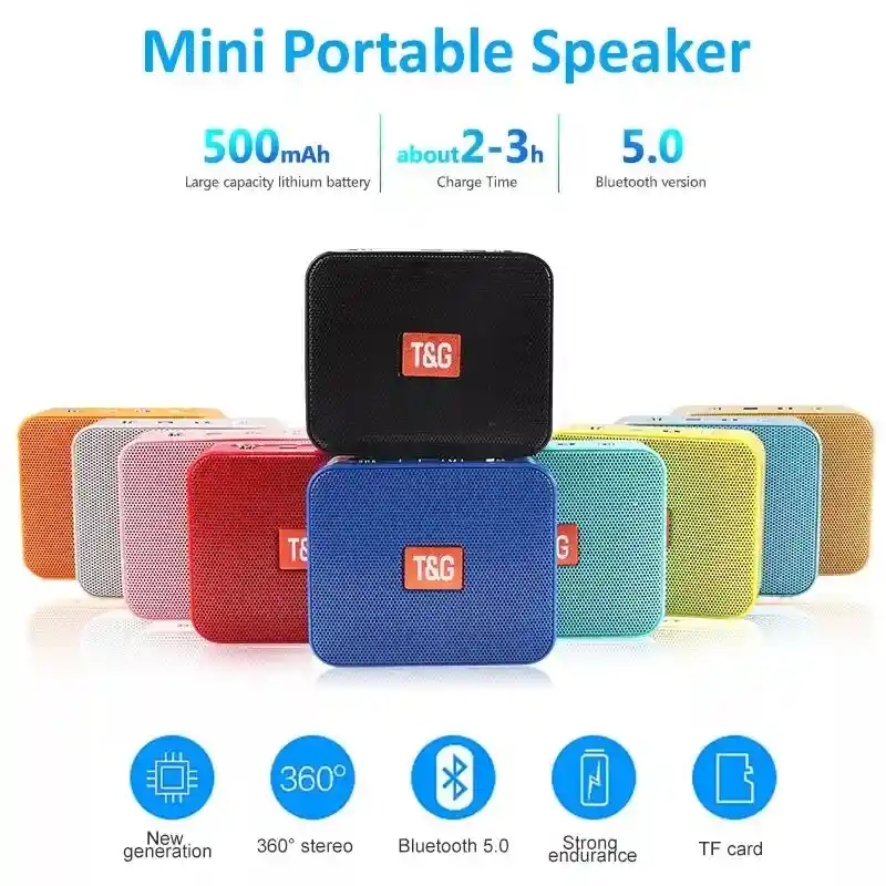 Parlante Mini Bluetooth Portátil Altavoz Cuadrado Usb Tg-166