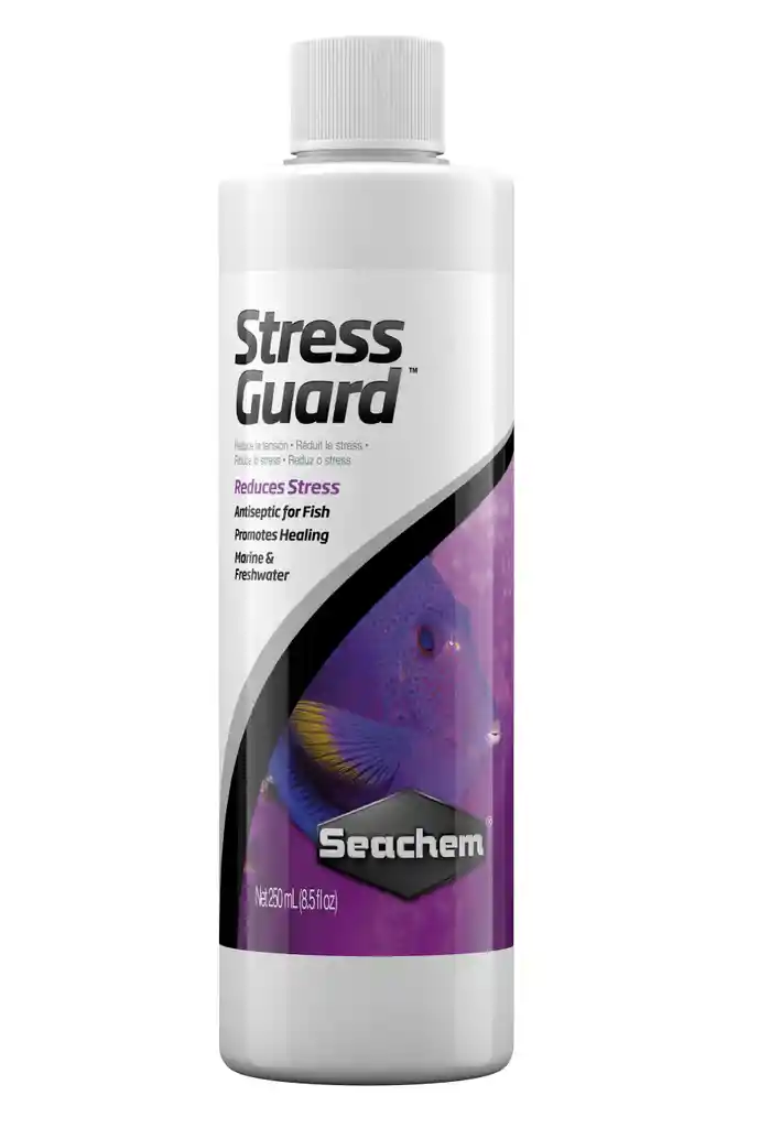 Stress Guard 250ml Seachem Antiestrés Protector Cura Peces