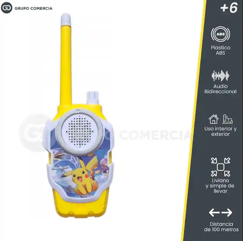 Boquitoquis Radio Comunicadores Infantiles Pokemon Set X 2