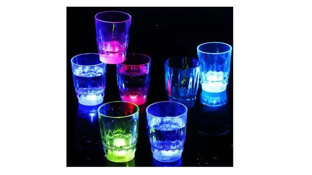 Copas X 12 Und Shot Aguardiente Con Luz Led Decoración