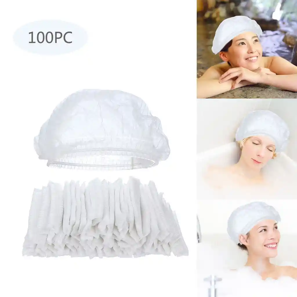 12 Cofia Gorro Desechables Cocina Baño Spa Turco Hospital Enfermera