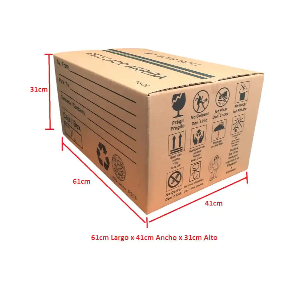 Caja De Cartón Empaque Embalaje Mudanza Psc6 X 5 Und