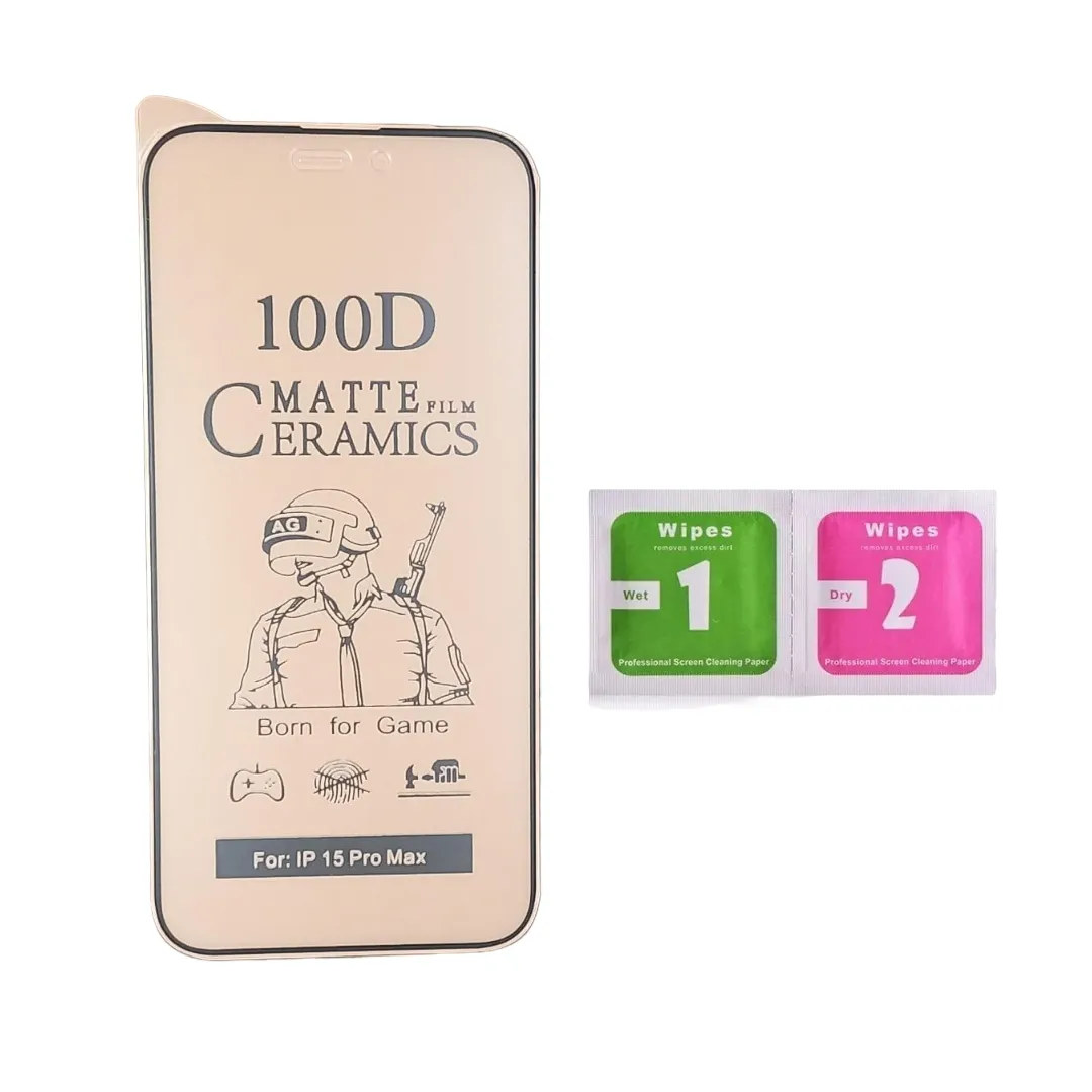 Vidrio Ceramico Matte iPhone 15 Pro Max