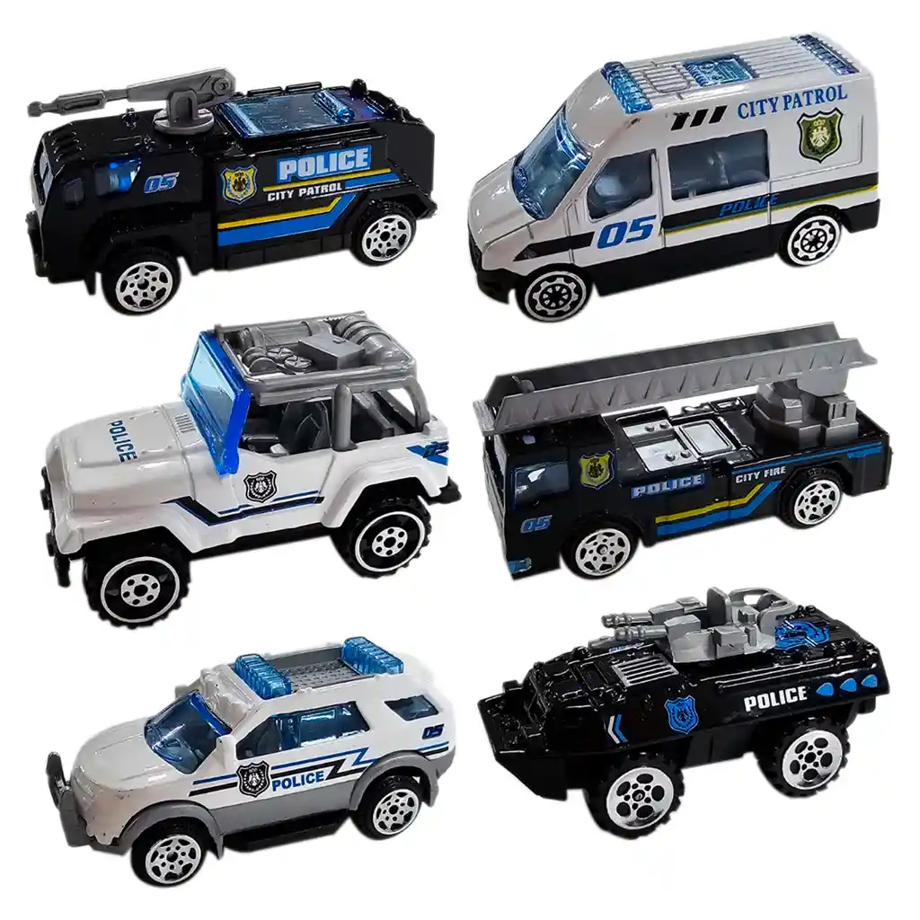 Set X6 Carro Metálico Colección Policía