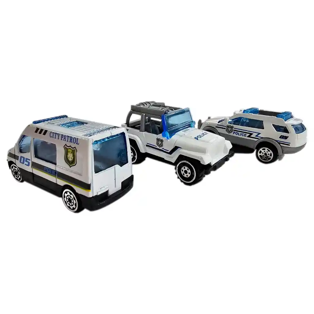 Set X6 Carro Metálico Colección Policía