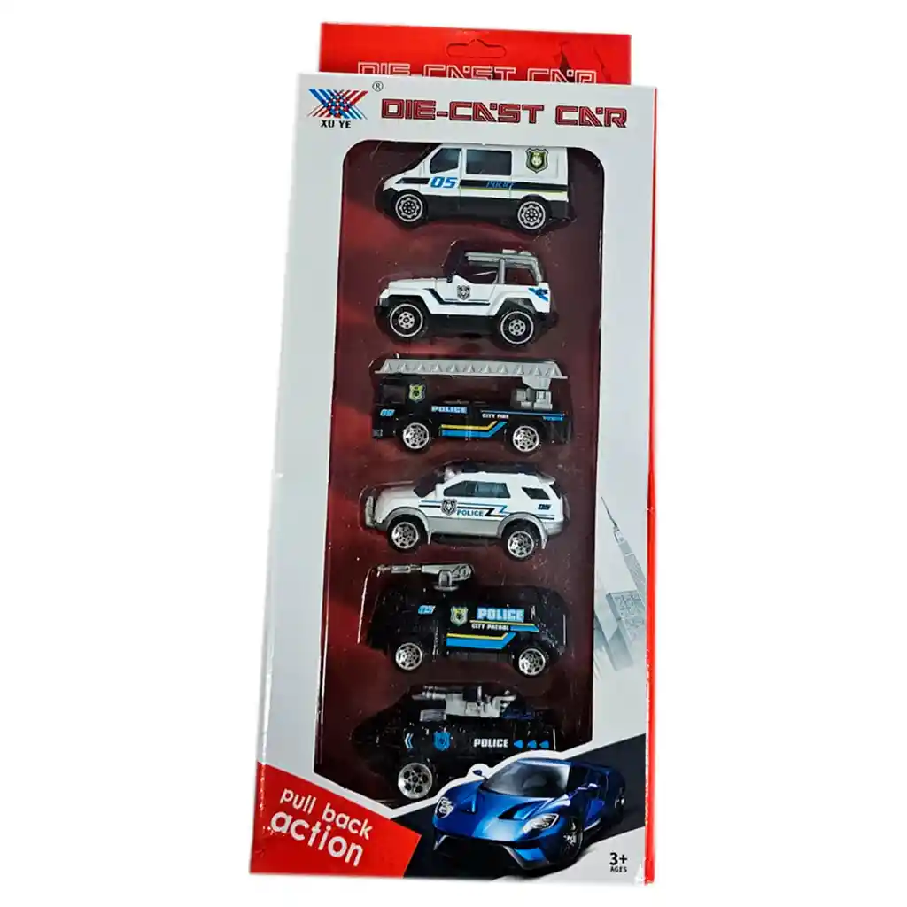 Set X6 Carro Metálico Colección Policía