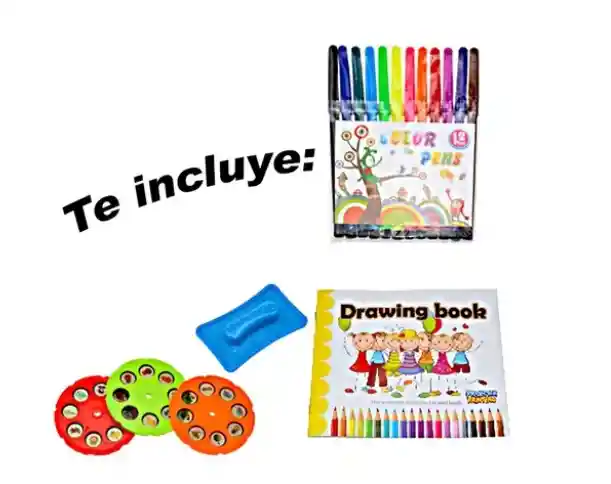 Tablero Mesa De Dibujo Para Niños Proyector +12 Lapiz Color ( Niña) Aleatorio