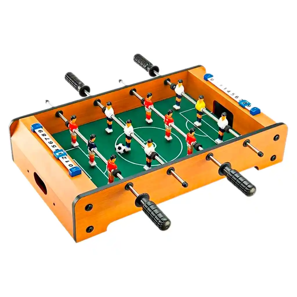 Futbolín Mesa Futbolito 51cm Madera Juego Fútbol Casa