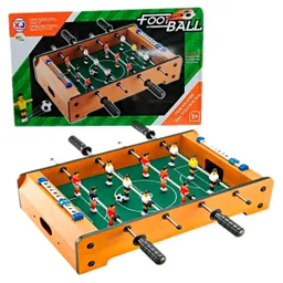 Futbolín Mesa Futbolito 51cm Madera Juego Fútbol Casa