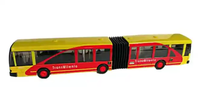 Bus Transmilenio Metálico Articulado 30cm Original Coleccion