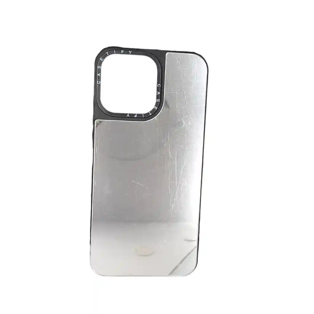 Forro Silicon Case Tify Espejo Iphone 14 Pro Max Plateado