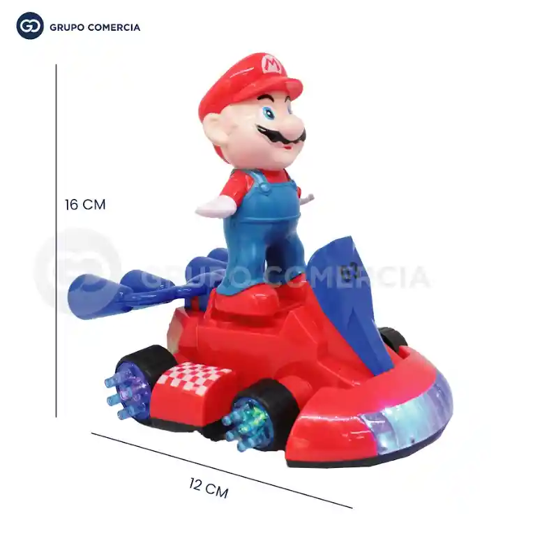 Super Hero Mario Kart Luz Led Y Sonido Juguete Para Niños