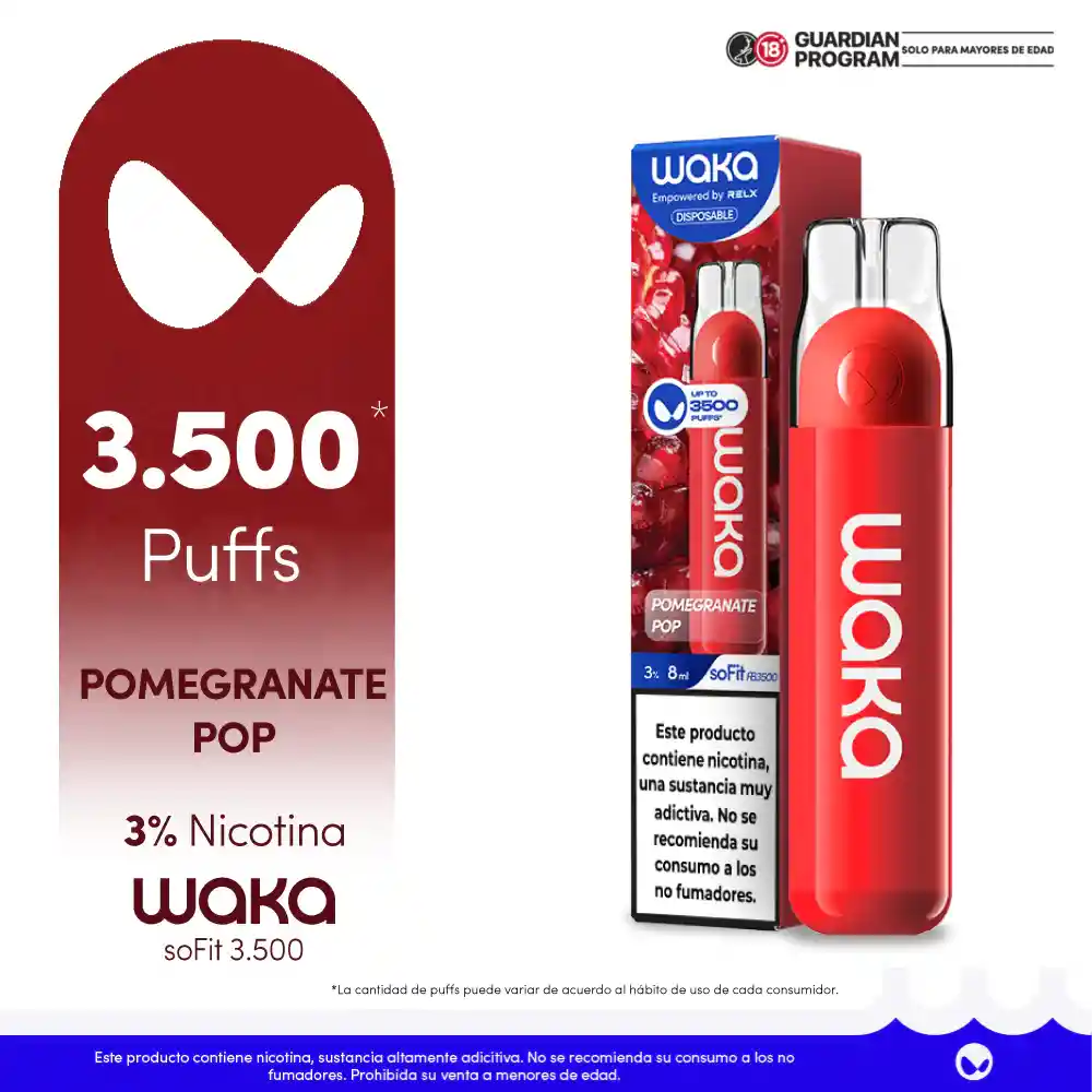 Waka Pomegranate Pop 3500puff