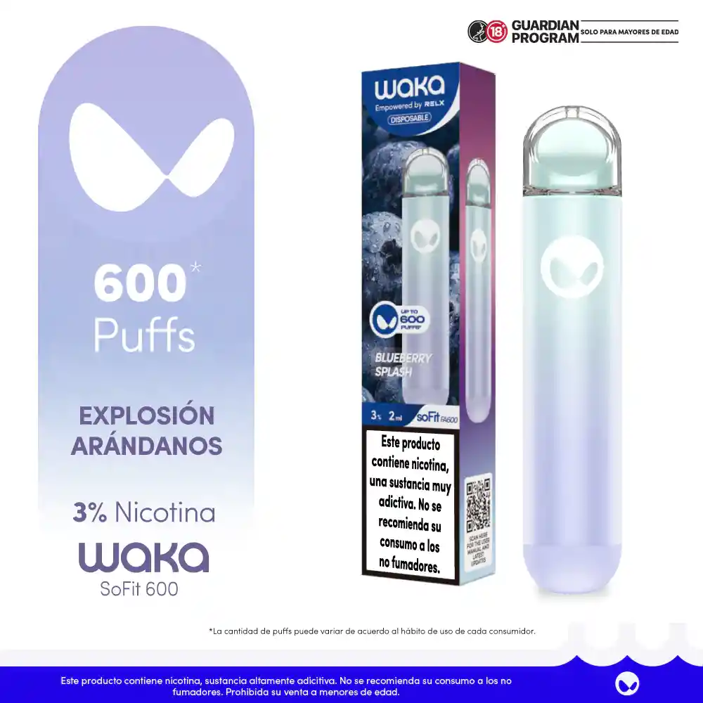 Waka Blueberry Splash 600puff