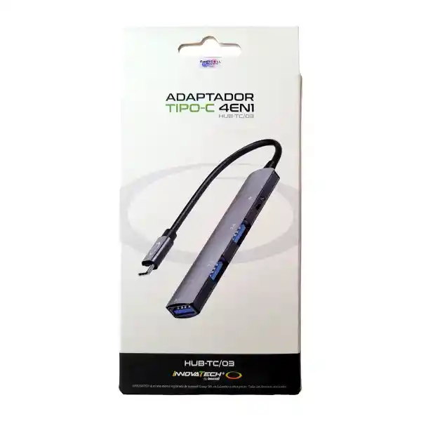 Adaptador Hub Tipo C 4 En 1 (usb 3.0, 2.0 Y Tipo C)