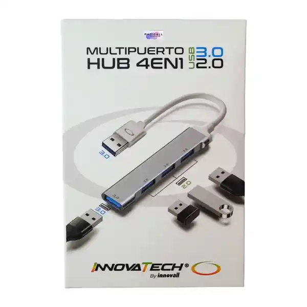 Adaptador Hub Usb 3.0 4 En 1 Puertos Para Pc