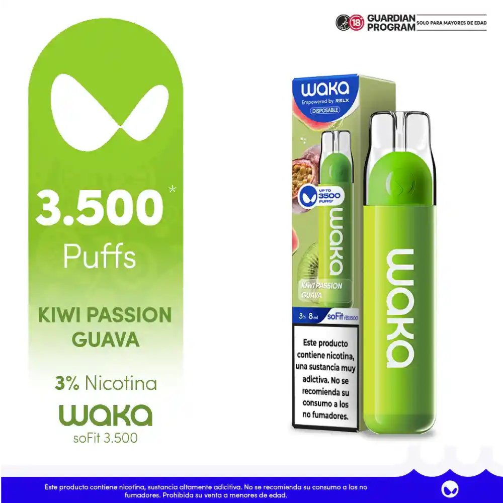 Wakavap Kiwi Passion Guava 3500puff