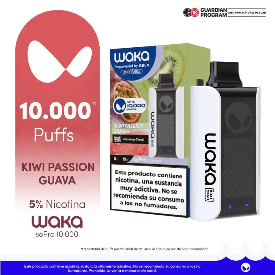 Waka Kiwi Passion Guava 10000puff