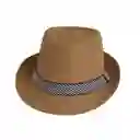 Sombrero Ala Corta Tejido A Mano Marron