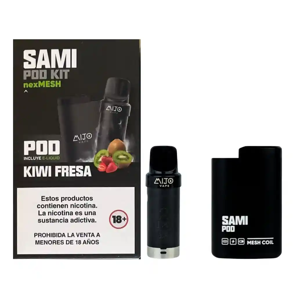 Mijo Vape Sami Pod Kit Kiwi Fresa 3500 Puffs