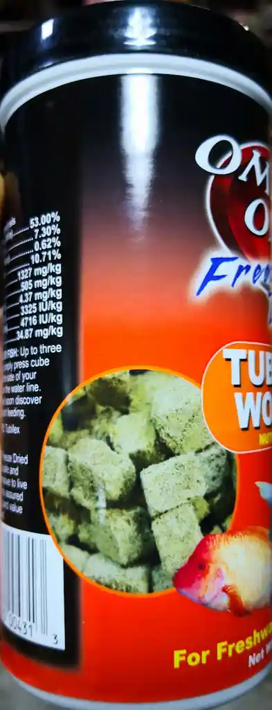 Tubifex Worms Freeze Dried 42g Omega One