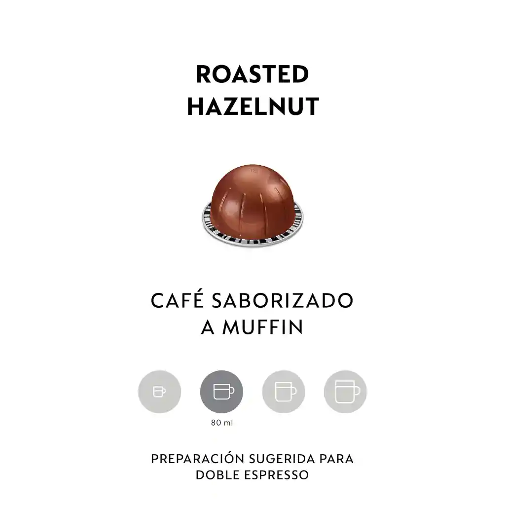 Café Barista Creations Roasted Hazelnut X 10 Cápsulas Vertuo Nespresso