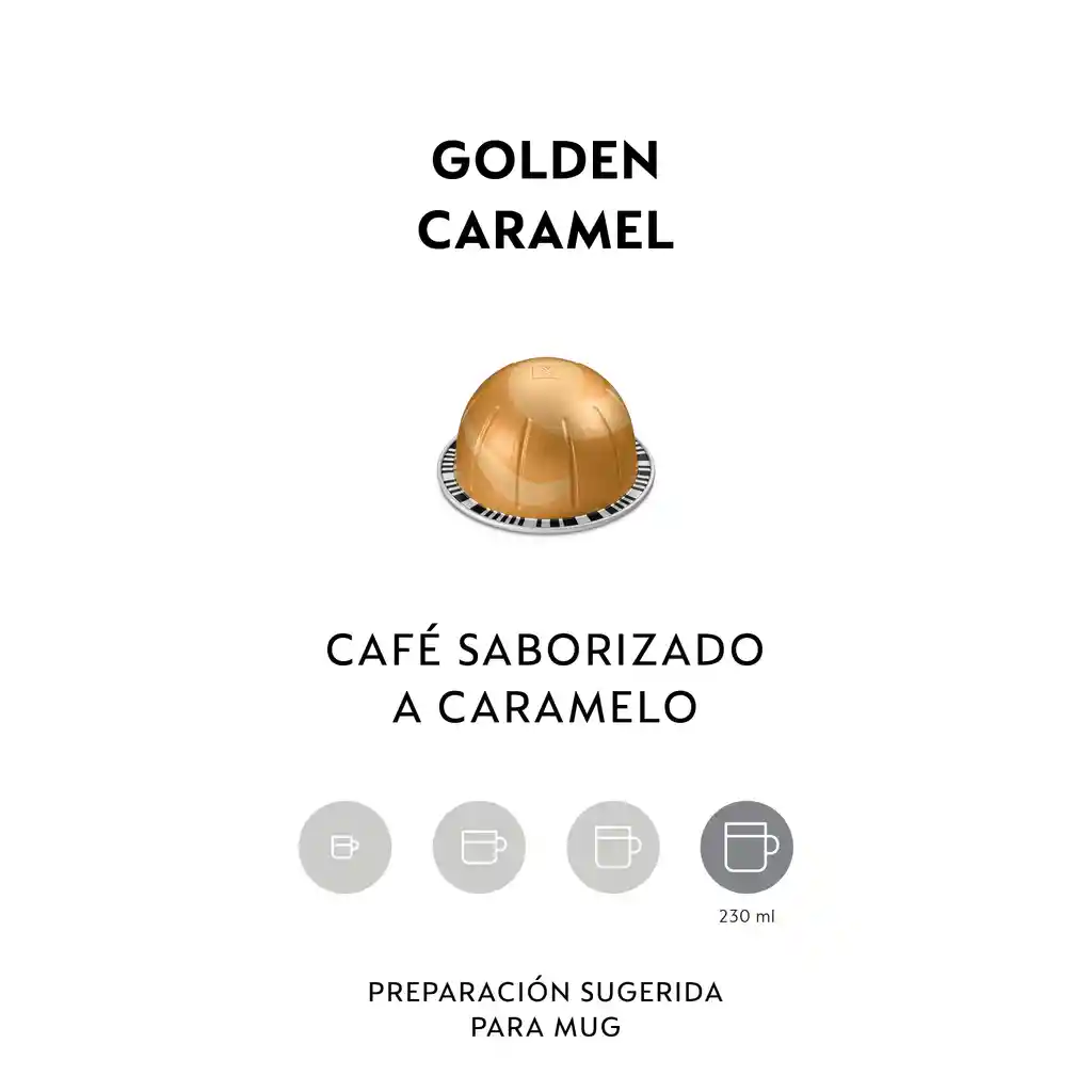 Café Barista Creations Golden Caramel X 10 Cápsulas Vertuo Nespresso