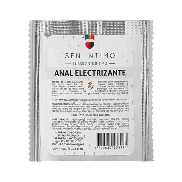 Lubricante Anal Electrizante