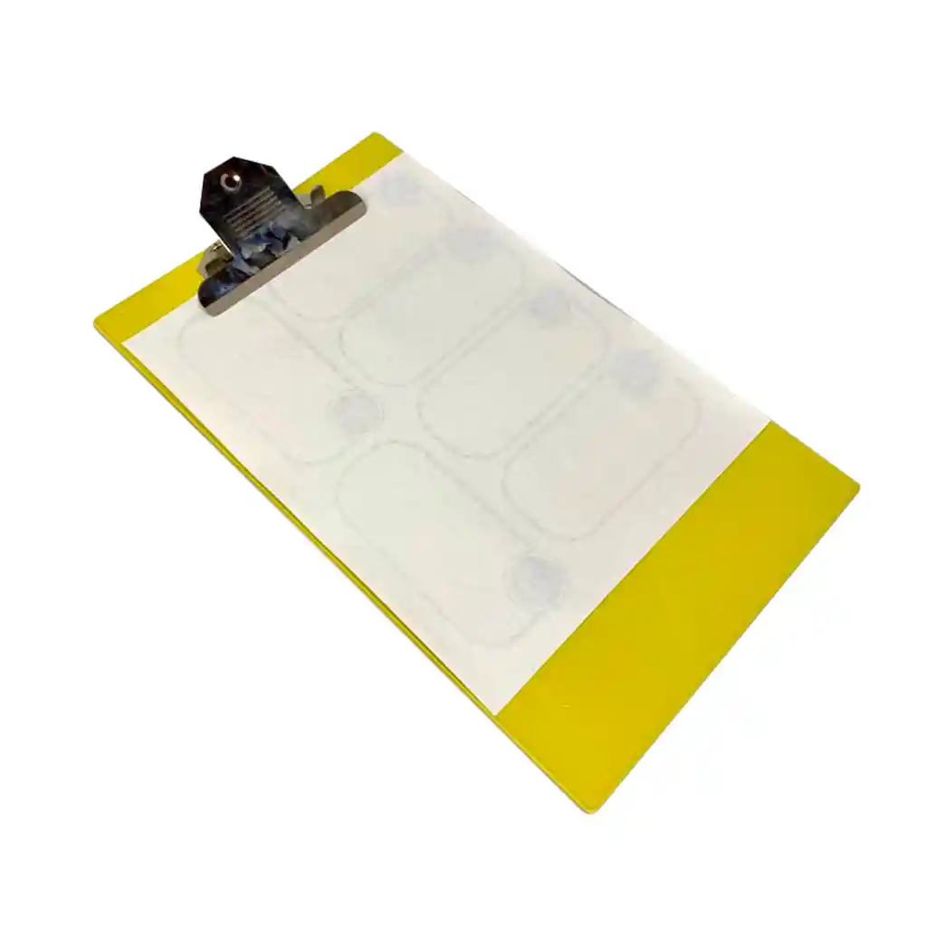 Tabla De Apoyo Planillera Plástica Tamaño Oficio En Colores.