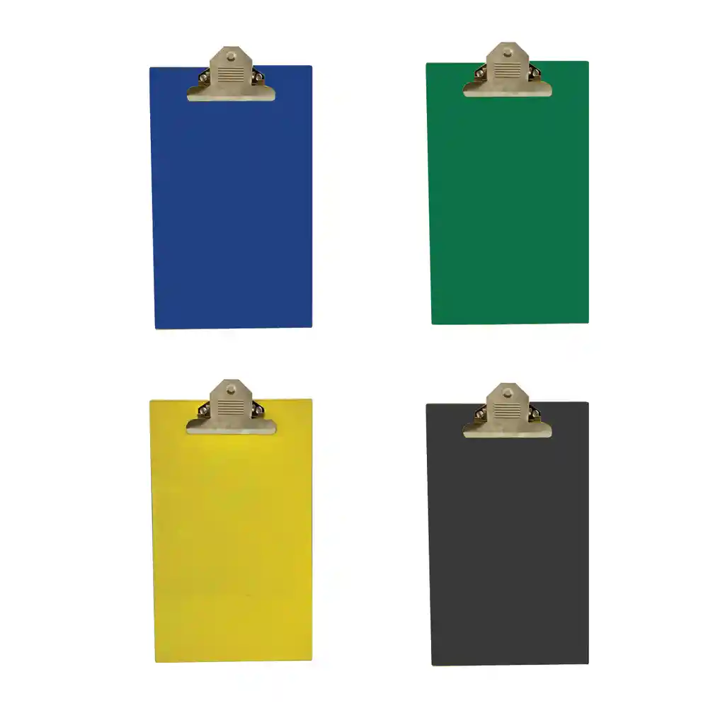 Tabla De Apoyo Planillera Plástica Tamaño Oficio En Colores.