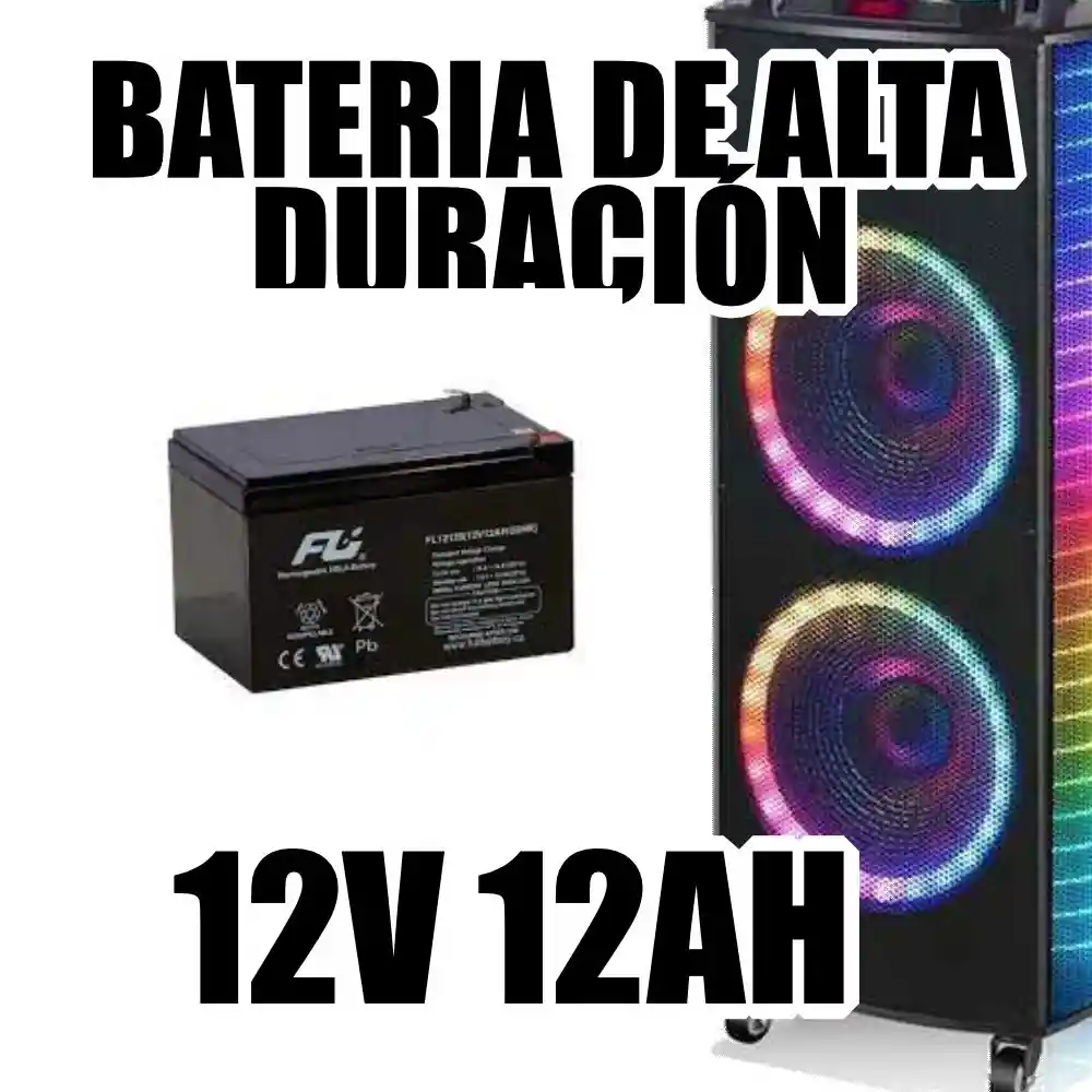 Parlante Profesional Potente Karaoke 2 Micrófono 3000w Mega Bass