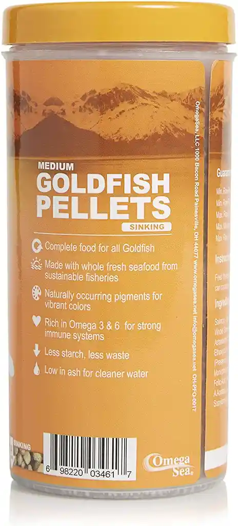 Goldfish Pellets Medium Sinking 226g Omega One