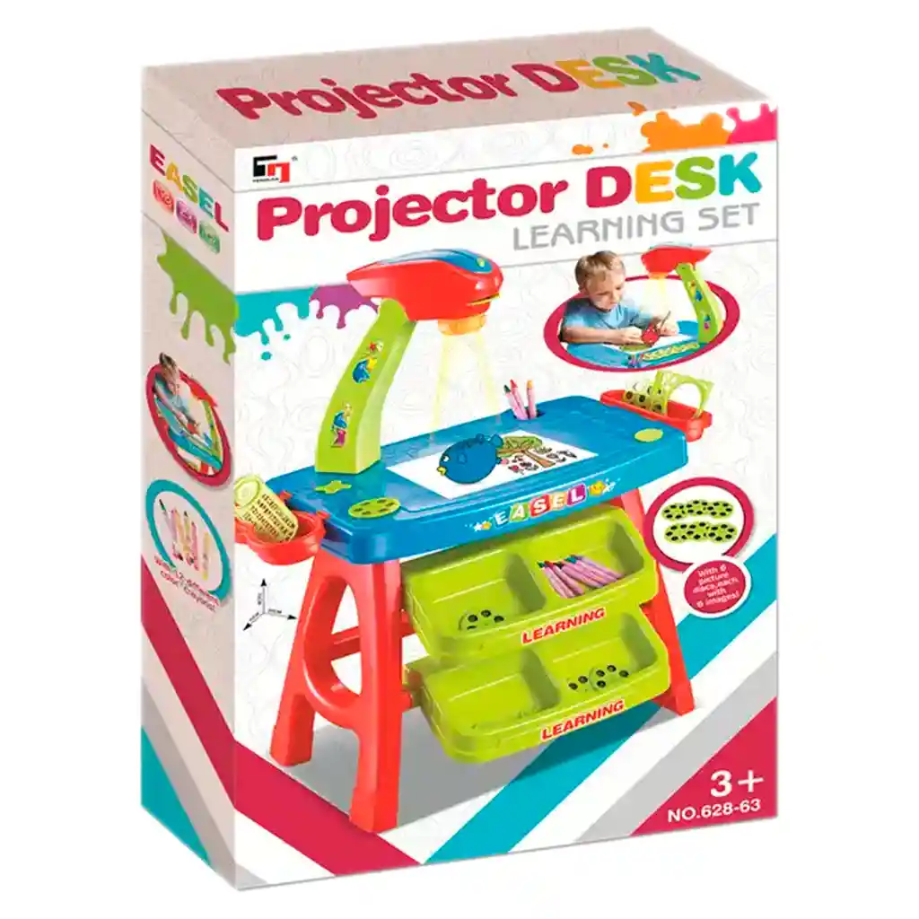 Mesa Grande Escritorio Dibujo Proyector Aprende Accesorios Niño Ref 628-63a