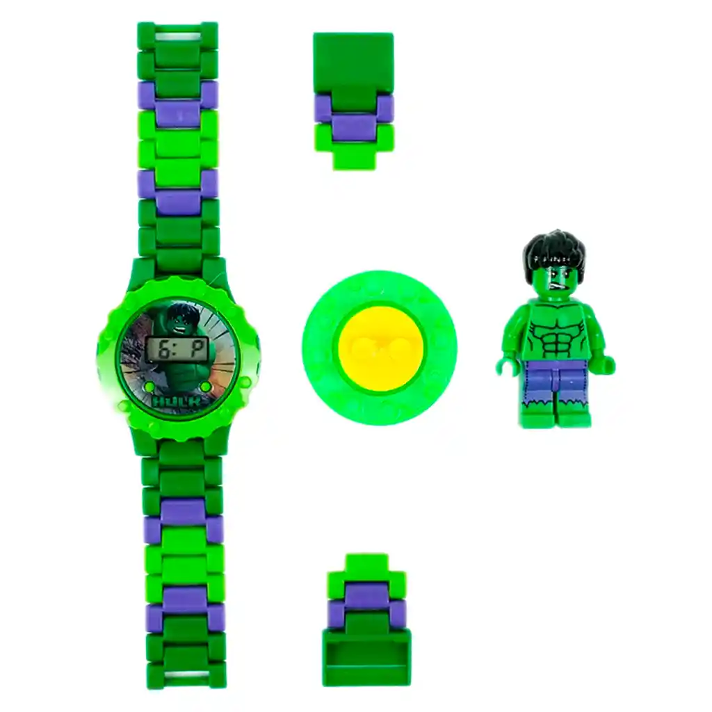 Reloj Digital + Muñeco Armable Fichas Bloques Niños Aleatorio