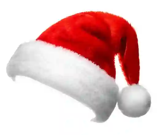 Gorro Navideño En Peluche De Papa Noel Rojo Con Blanco Navidad