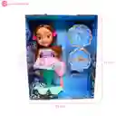 Muñeca Princesa Sirena Con Accesorios Luz Led Y Sonido