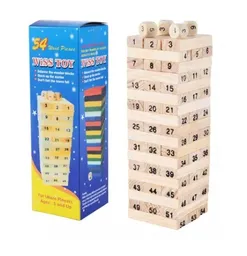 Juego De Mesa Jenga De Madera Pequeño Mas Dados