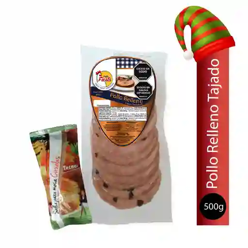 Pollo Relleno Tajado 500g.